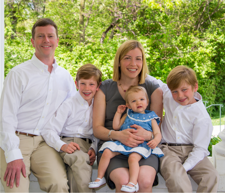 Sam, his wife, and three children